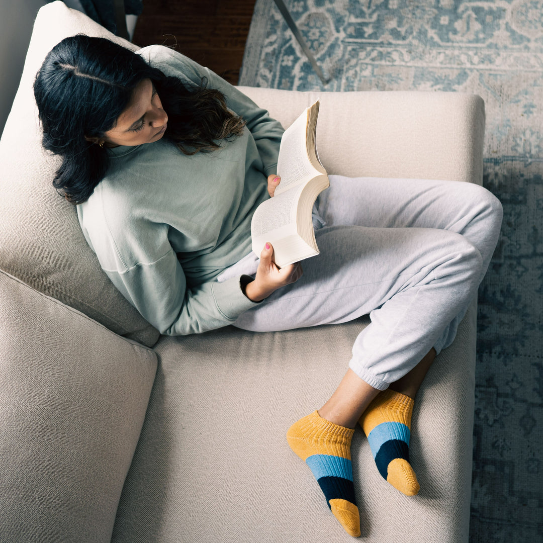 tri-colour ankle socks