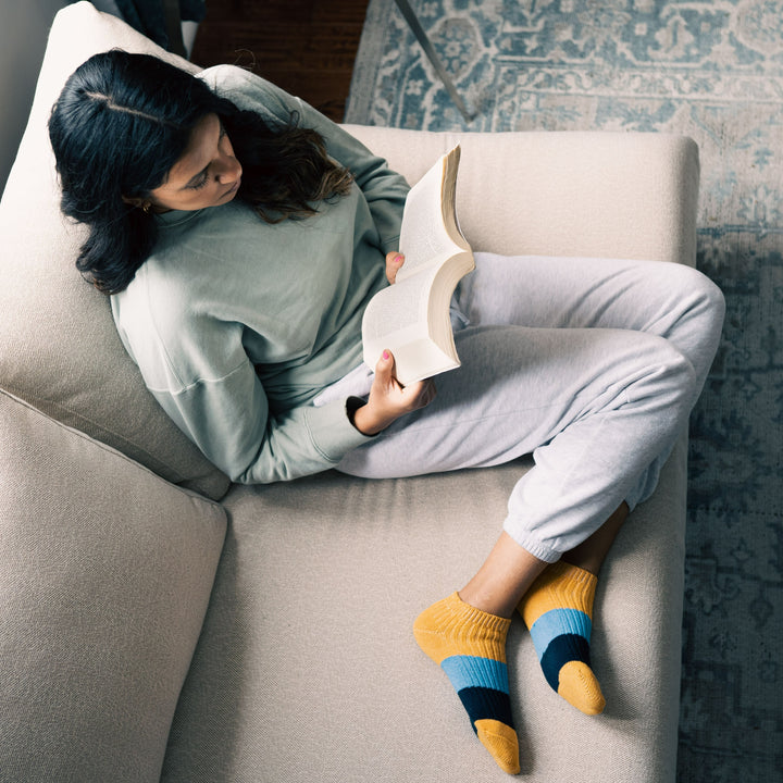 tri-colour ankle socks