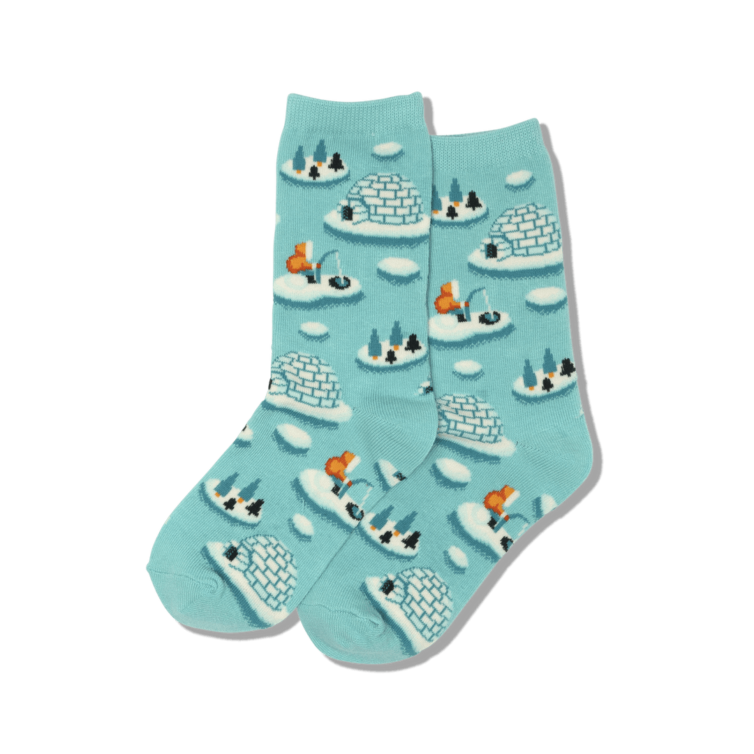 Kids "Igloos" Crew Socks by Hot Sox