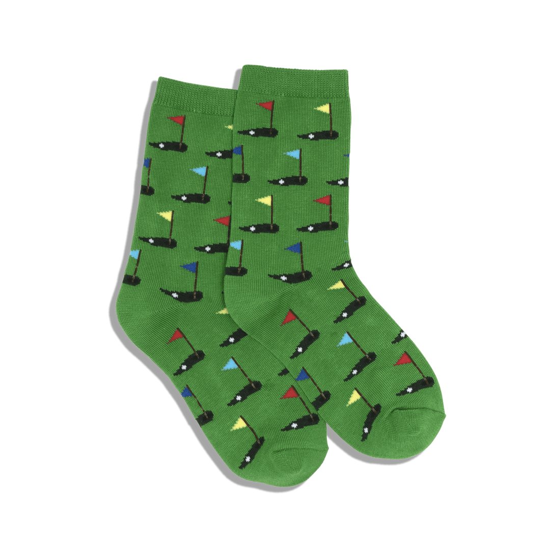 Kids "Golf" Crew Socks by Hot Sox