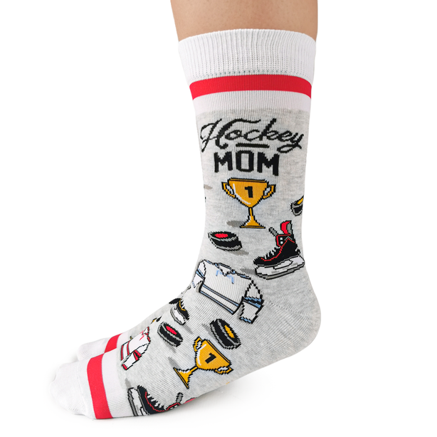 Chaussettes en coton « Hockey Mom » par Uptown Sox - Medium