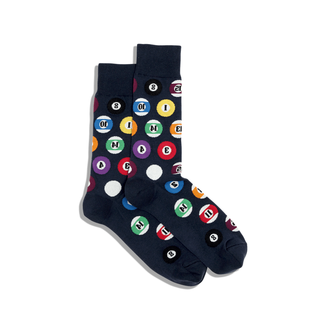 Hot Sox "Billiards" Cotton Crew Socks - Large