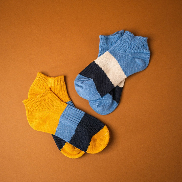 tri-colour ankle socks
