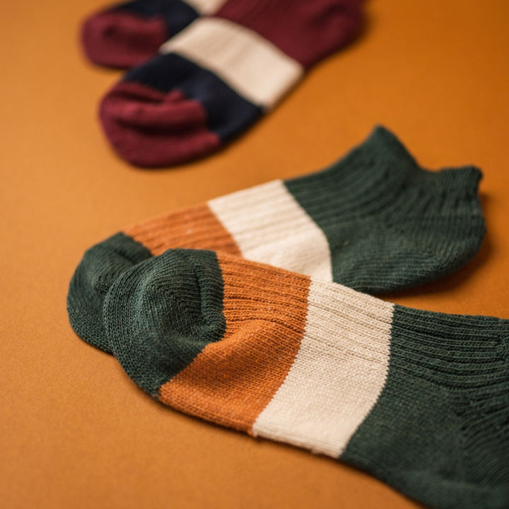tri-colour ankle socks
