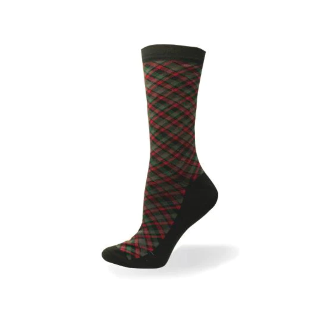 "Tartan Check" cotton sock by Point Zero - Medium