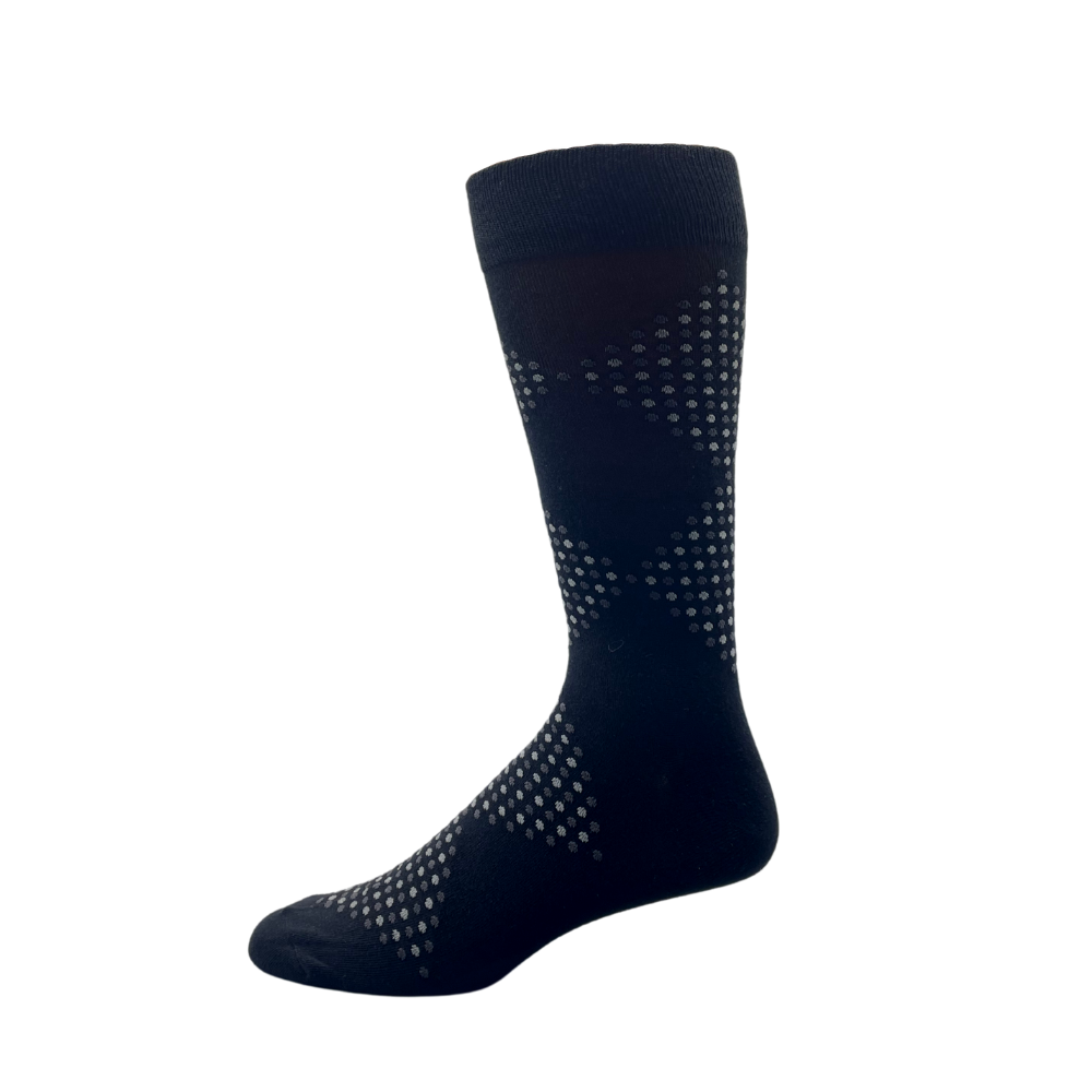 Chaussette en coton « Dotted Argyle » de Point Zero-Large