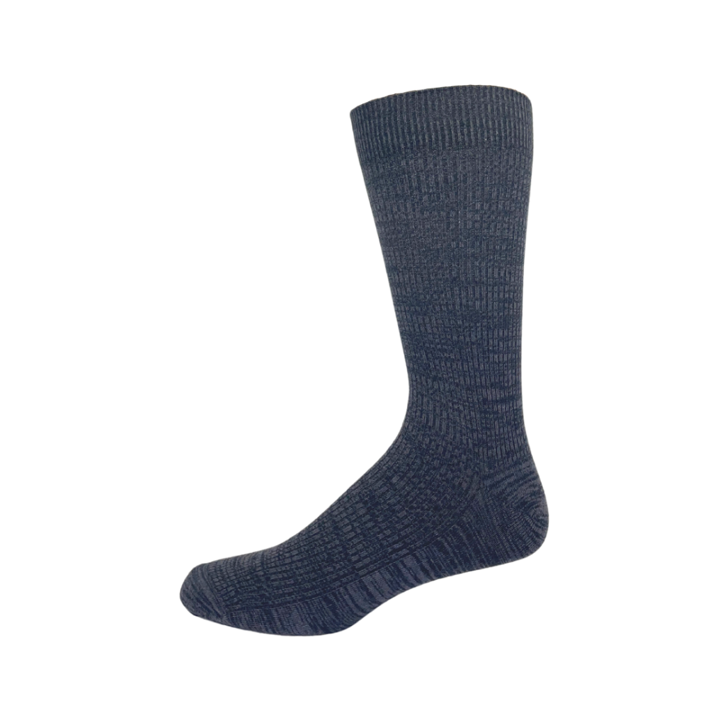 Ribbed Casual Organic Cotton Dress Socks by Point Zero-Large – Great Sox