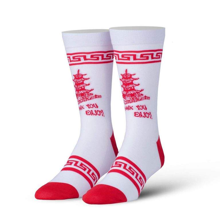 "Thank You, Enjoy!" Cotton Crew Socks by ODD Sox