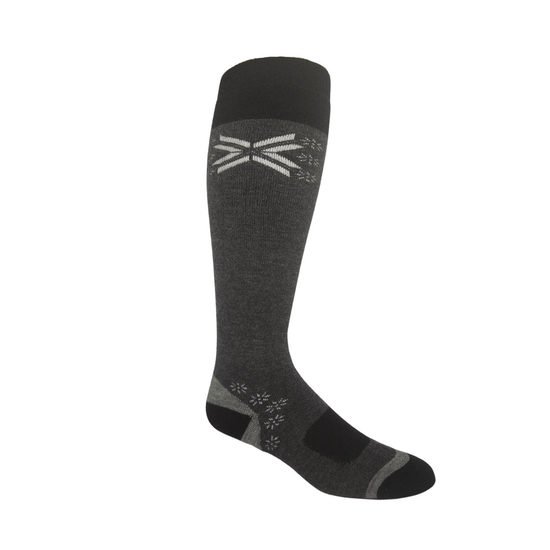 cashmere socks for skiing in grey