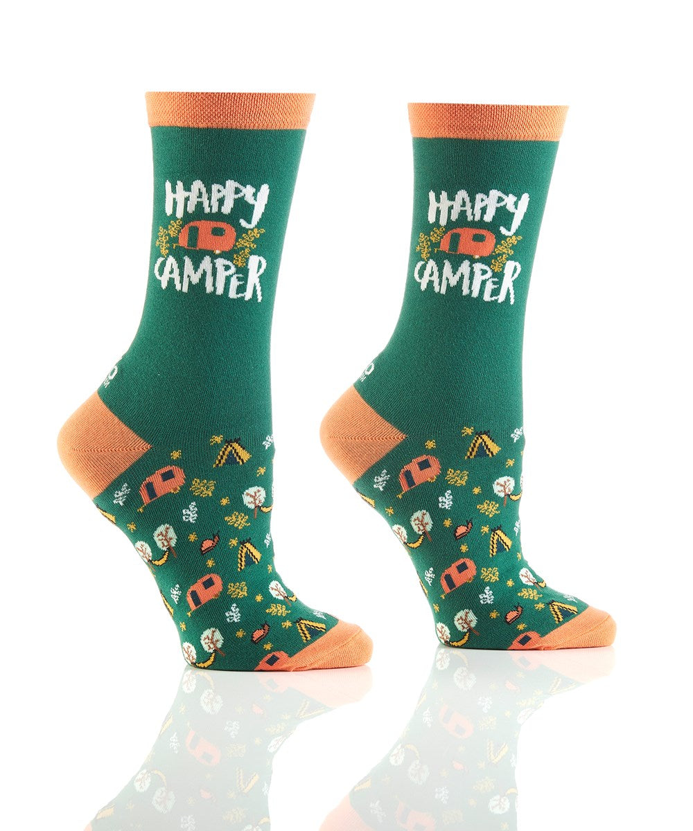Chaussettes en coton « Happy Camper » par YO Sox - Medium