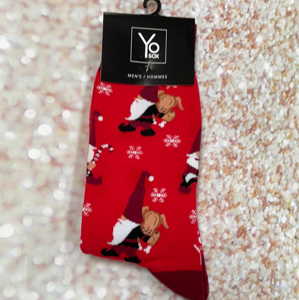 "Stolen Christmas Dinner" Cotton Crew Socks by Yo Sox - Large