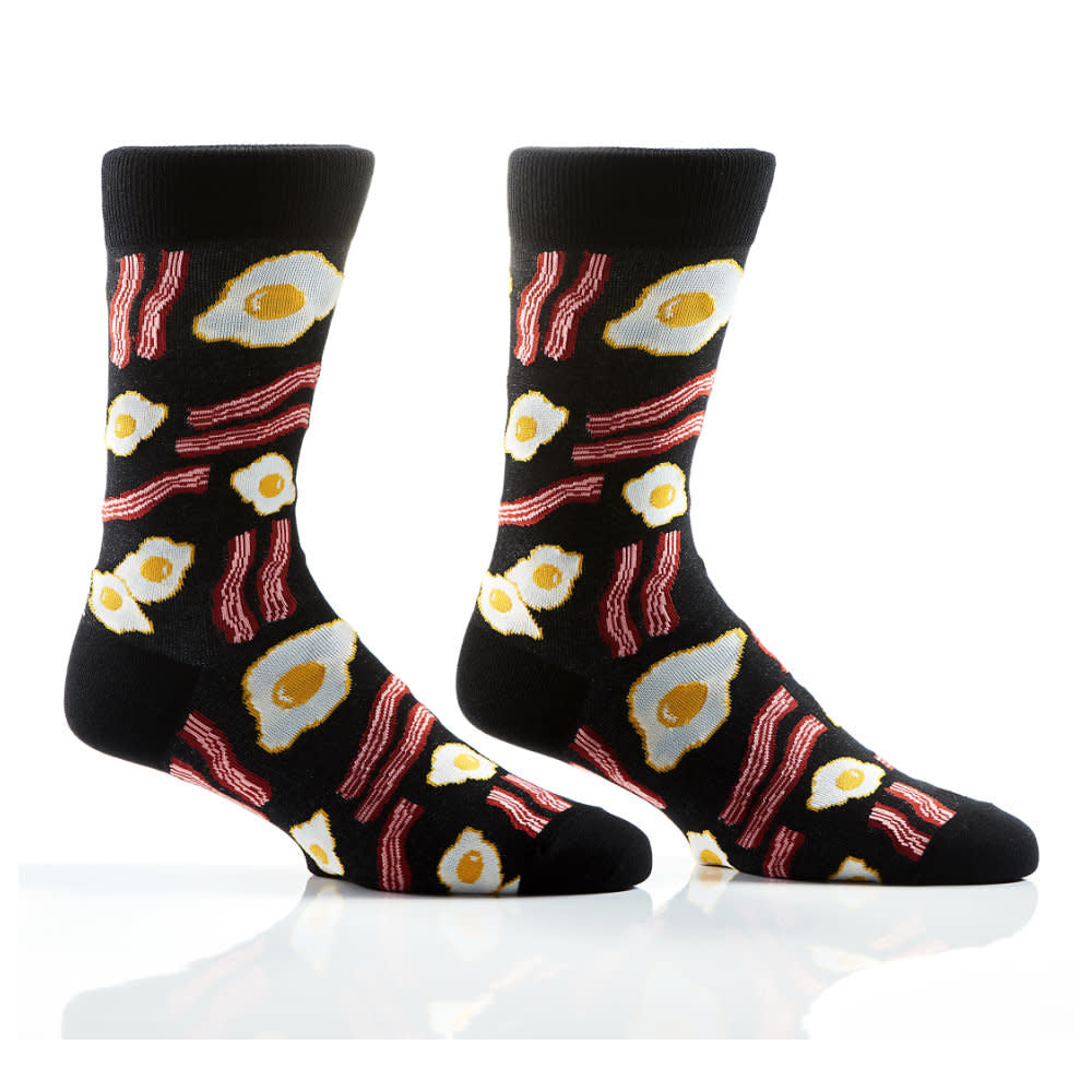 Chaussettes mi-mollet en coton YO Sox « Breakfast » - Grande taille