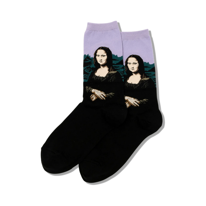 Chaussettes en coton « La Joconde de Da Vinci » par Hot Sox 