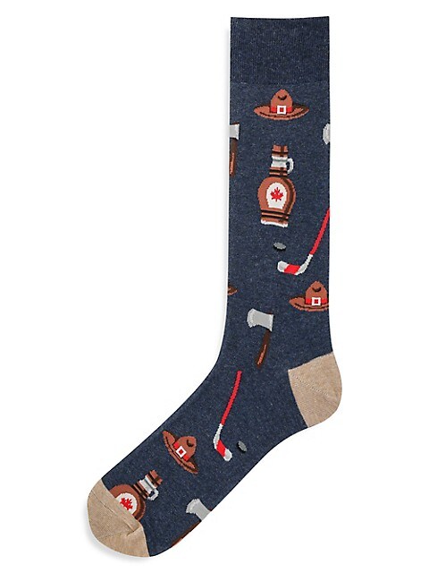 "Canada" Cotton Crew Socks by Hot Sox