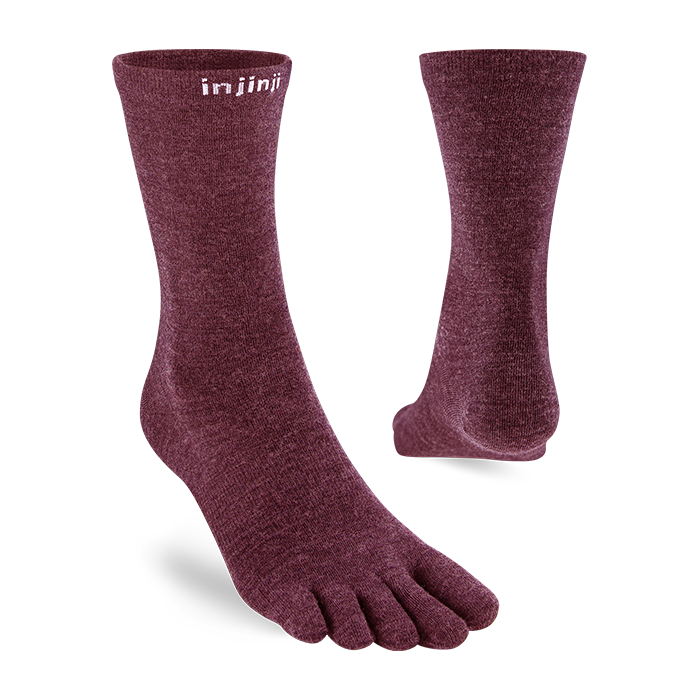 Chaussettes mi-mollet en laine mérinos - par Injinji