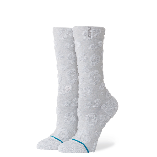 Stance Womens "Terry Cheetah Crew" Combed Cotton Socks
