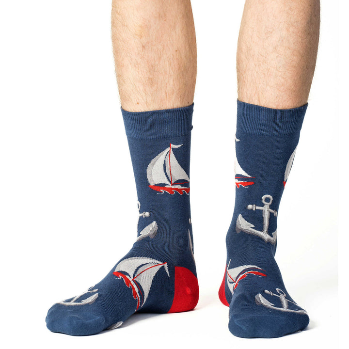Chaussettes « Voiliers » de Good Luck Sock - Grande taille 