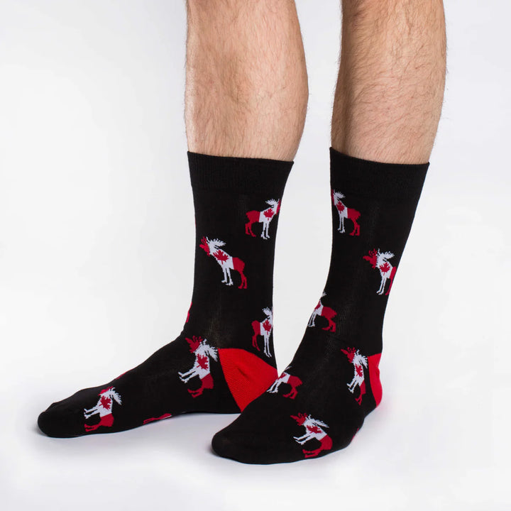 Chaussettes en coton « Canada Moose » par Good Luck Sock
