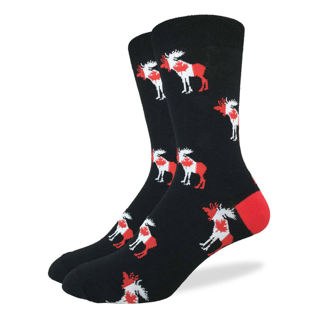 Chaussettes en coton « Canada Moose » par Good Luck Sock