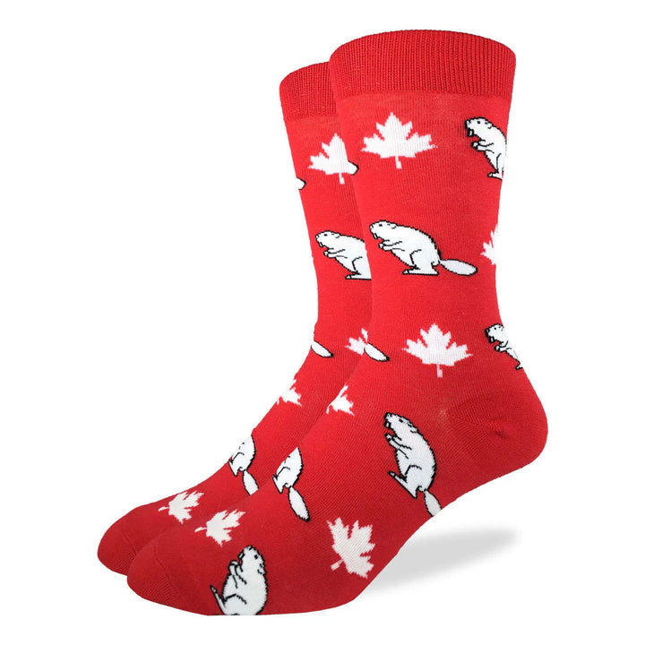 Chaussettes mi-mollet en coton « Canada Beaver » de Good Luck Sock