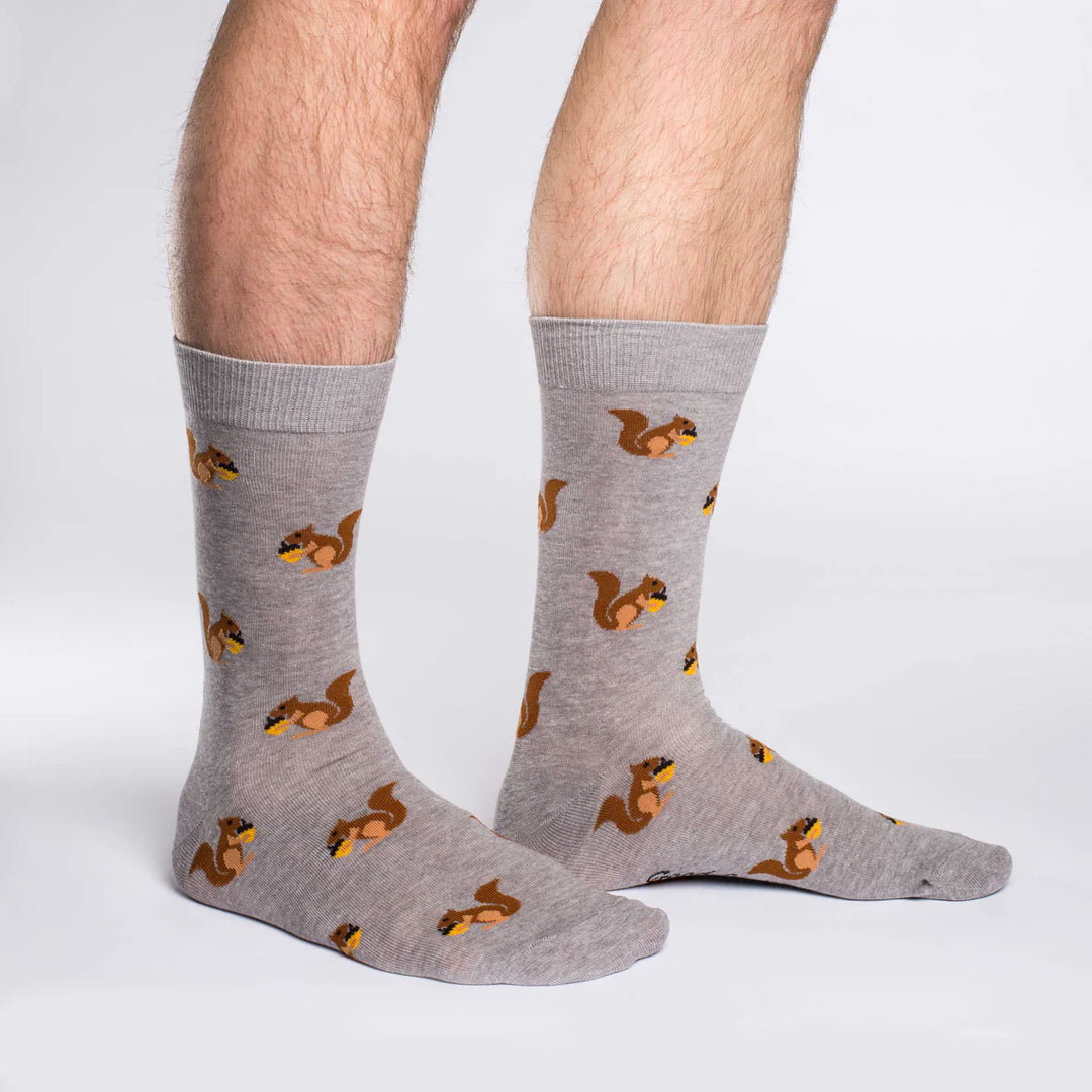 Chaussettes mi-mollet en coton « Écureuil » de Good Luck Sock