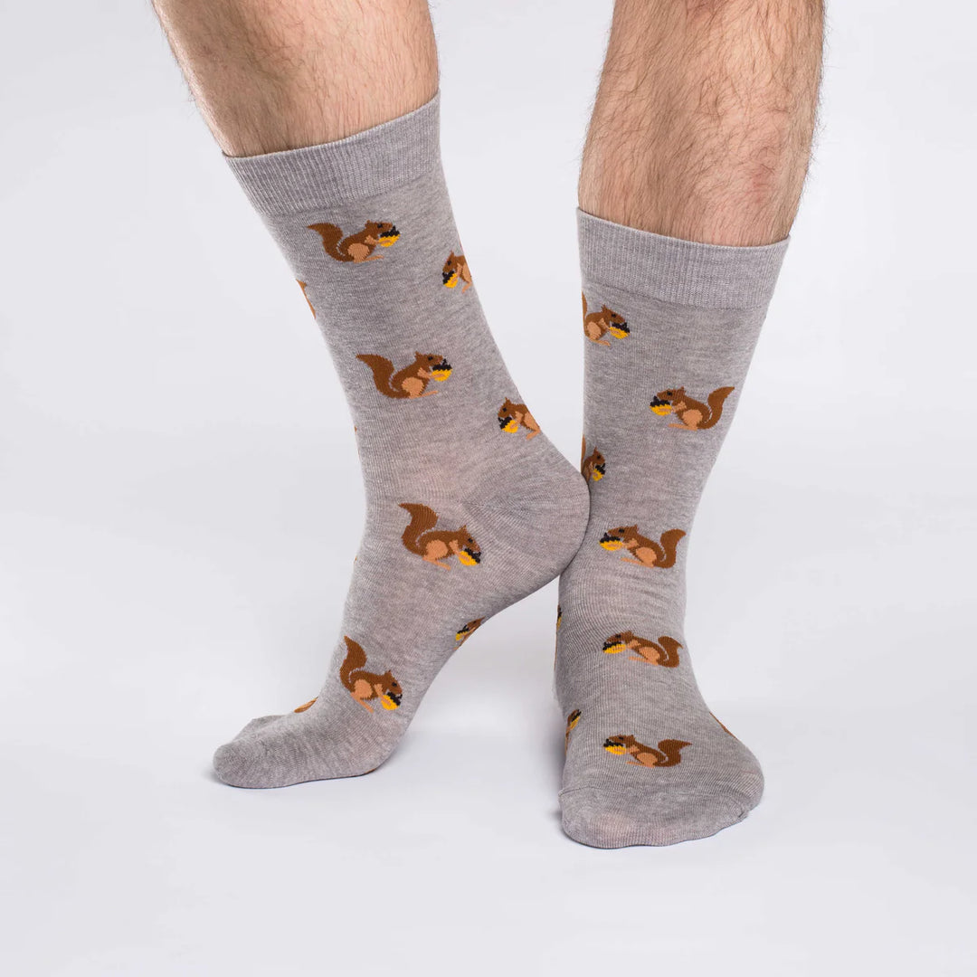 Chaussettes mi-mollet en coton « Écureuil » de Good Luck Sock