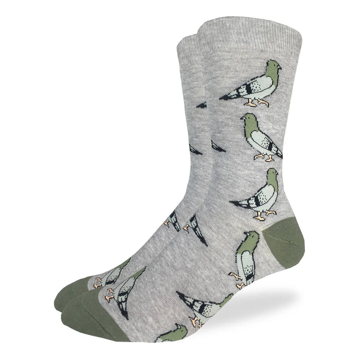 Chaussettes mi-mollet en coton « Pigeons » de Good Luck Sock