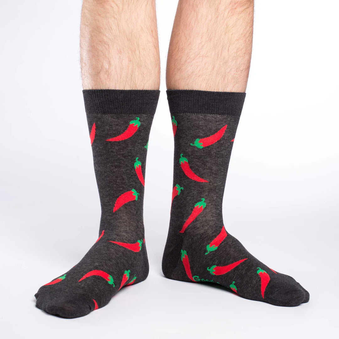 Chaussettes mi-mollet « Hot Peppers » de Good Luck Sock