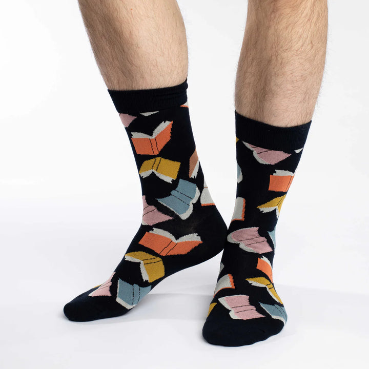 Chaussettes en coton « Flying Books » de Good Luck Sock