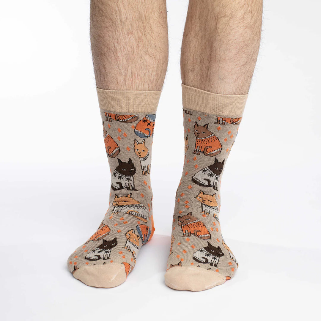 Chaussettes en coton « Sweater Cats » de Good Luck Sock