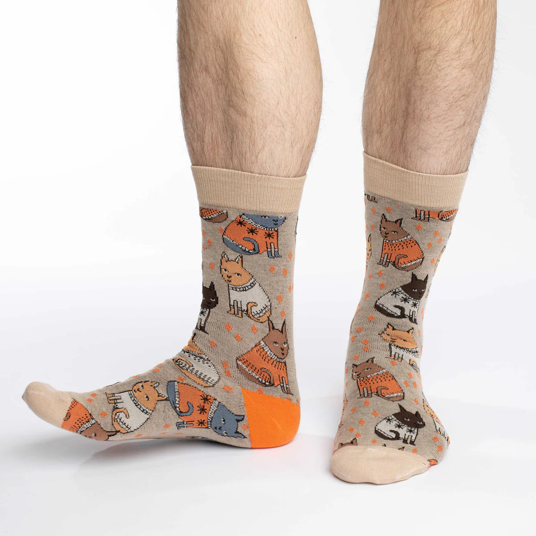 Chaussettes en coton « Sweater Cats » de Good Luck Sock