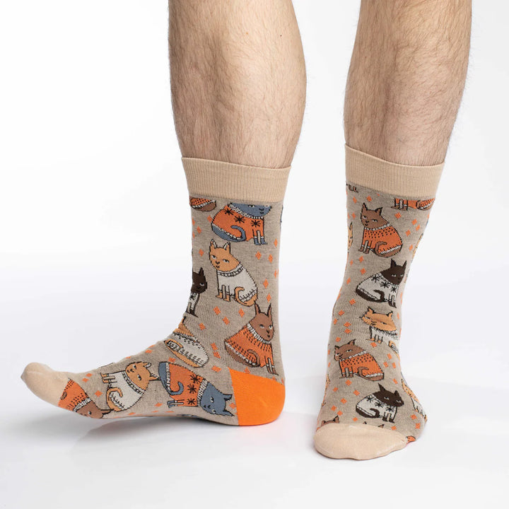 Chaussettes en coton « Sweater Cats » de Good Luck Sock