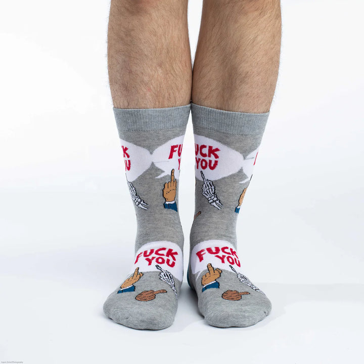 Chaussettes en coton « F@*% You » de Good Luck Sock