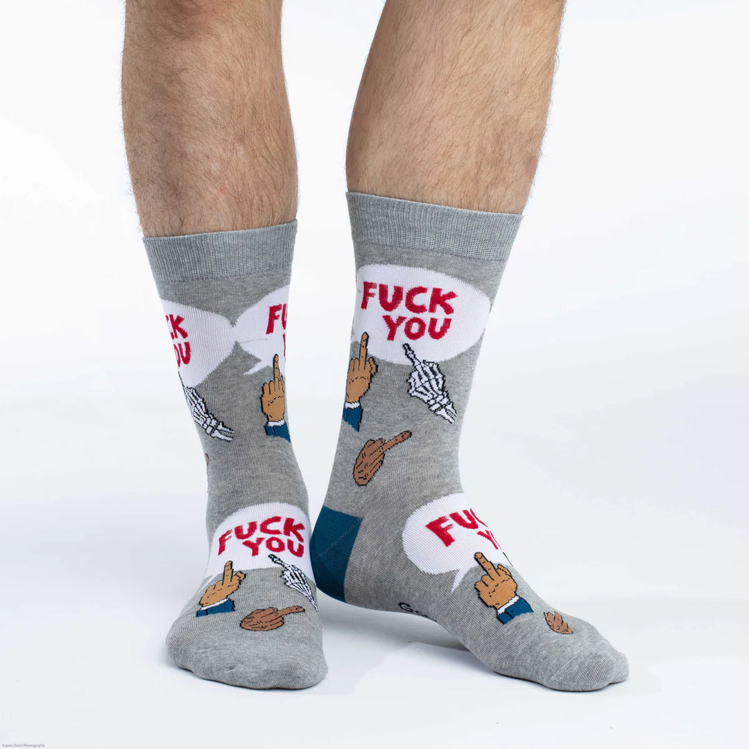 Chaussettes en coton « F@*% You » de Good Luck Sock