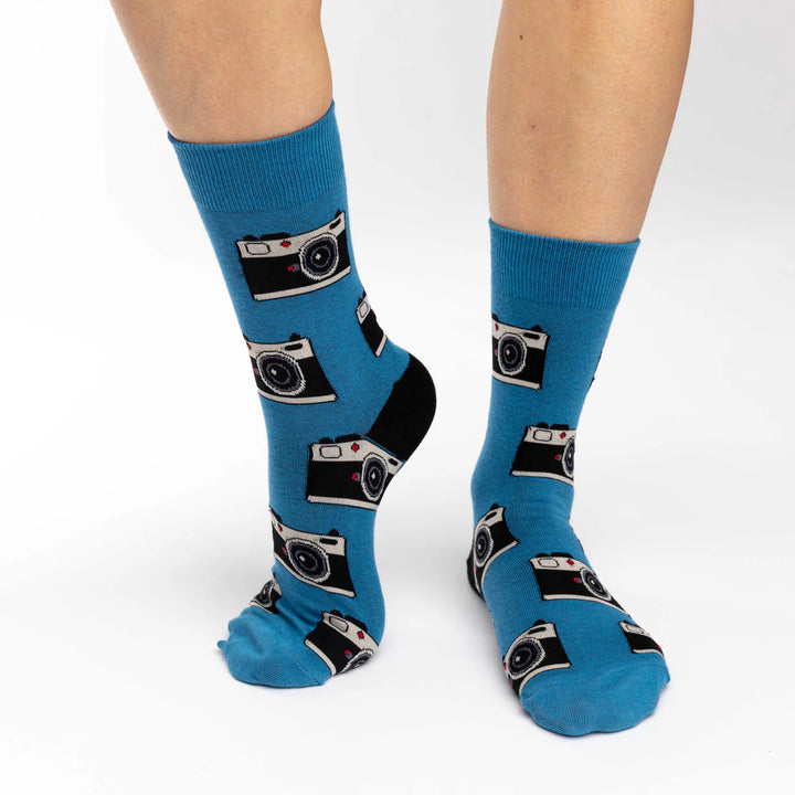 Chaussettes porte-bonheur « Cameras » - VENTE