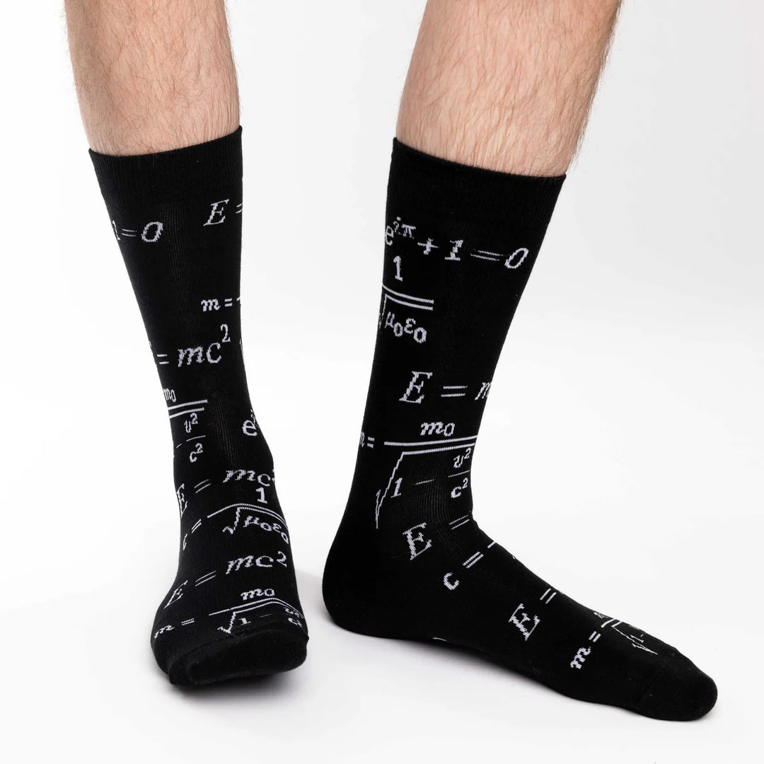"Math Equations"  Cotton Crew Socks by Good Luck Sock