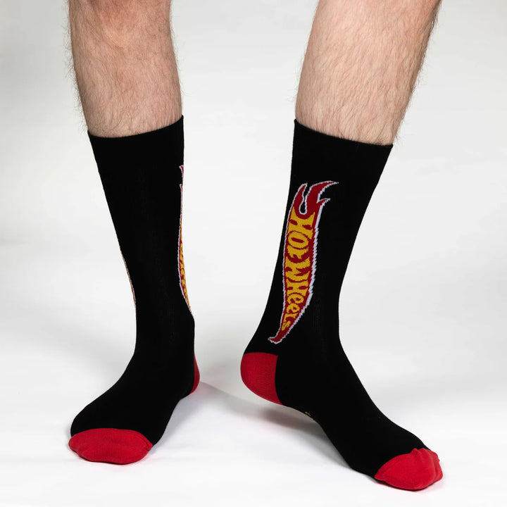 "Hot Wheels" Cotton Crew Socks by Good Luck Sock - Large