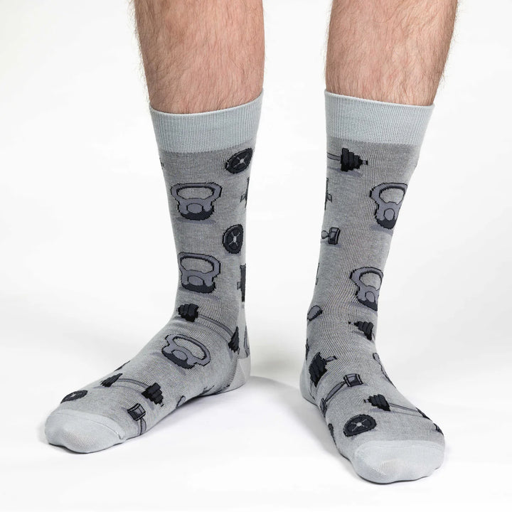 Chaussettes en coton « Poids et haltères » de Good Luck Sock