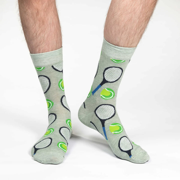Chaussettes mi-mollet en coton « Tennis » de Good Luck Sock