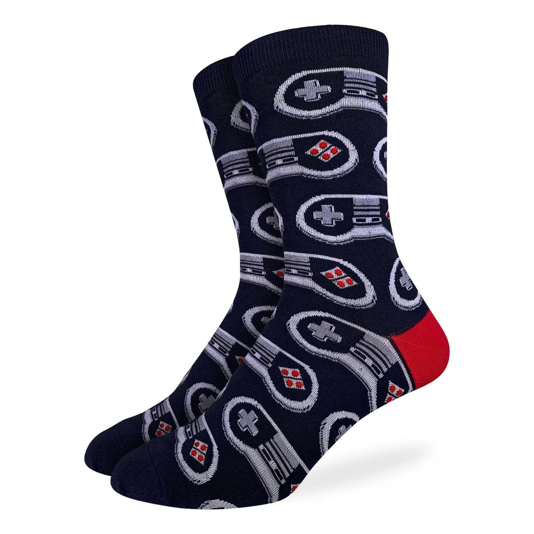 Chaussettes « Contrôleur de jeu vidéo » par Good Luck Sock - Taille L 