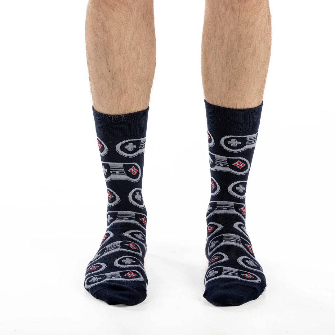 Chaussettes « Contrôleur de jeu vidéo » par Good Luck Sock - Taille L 