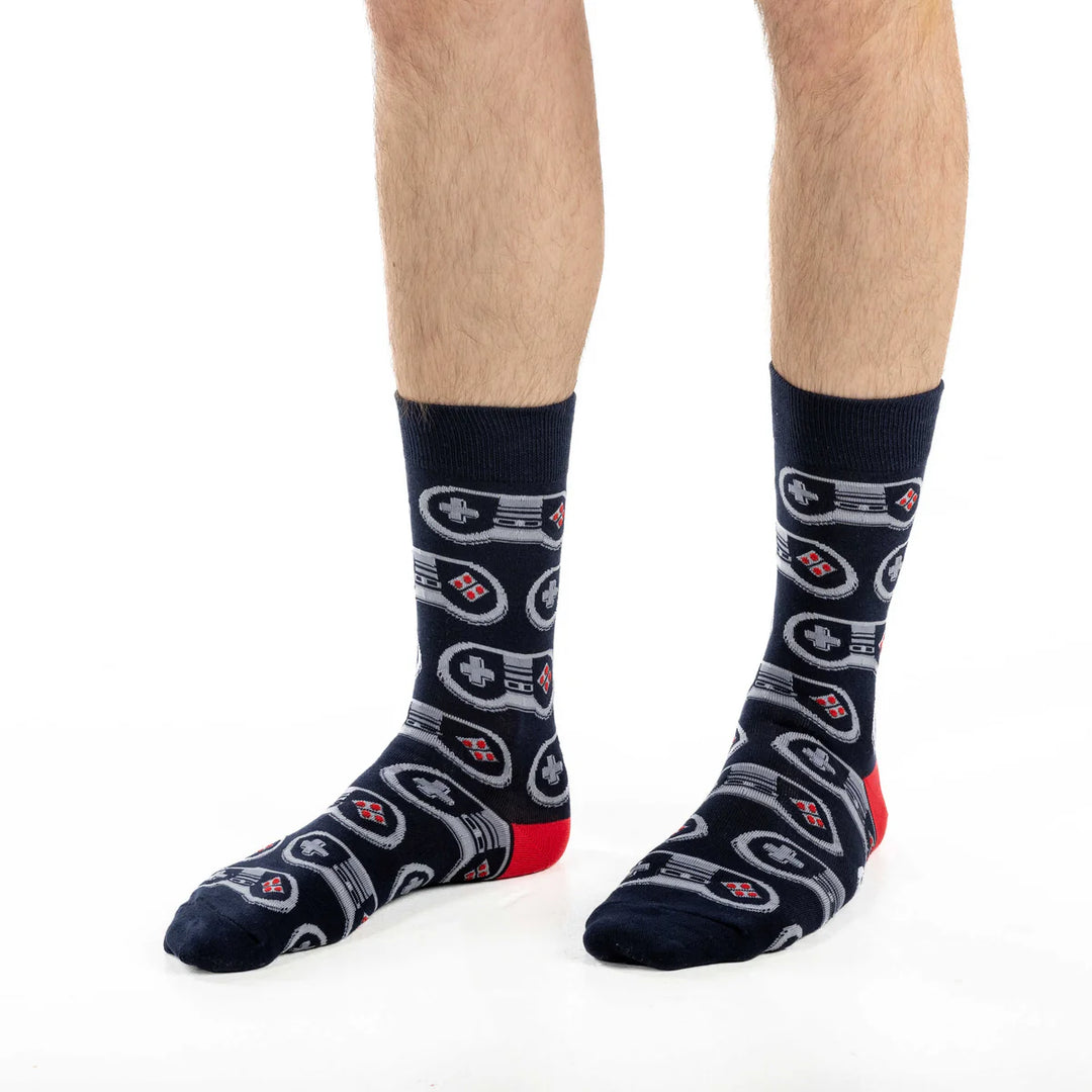 Chaussettes « Contrôleur de jeu vidéo » par Good Luck Sock - Taille L 