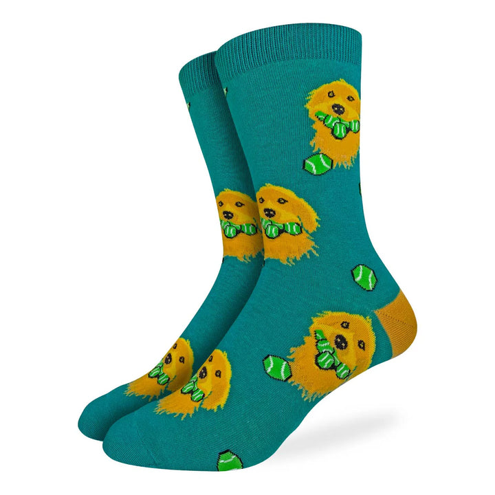 Chaussettes « Golden Retriever avec des balles de tennis » par Good Luck Sock