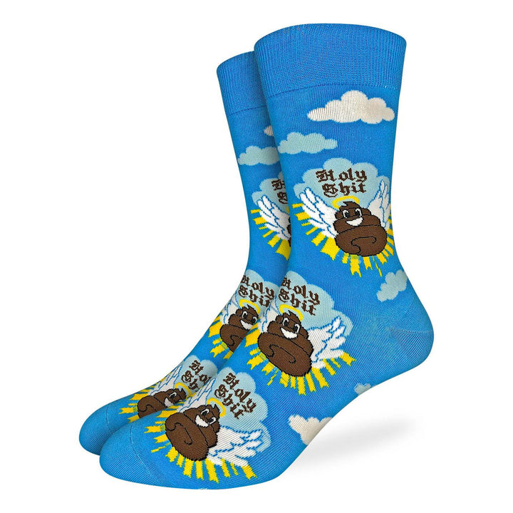 "Holy Shit" Cotton Crew Socks by Good Luck Sock - Large
