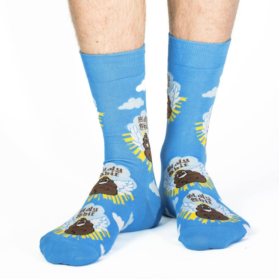 "Holy Shit" Cotton Crew Socks by Good Luck Sock - Large