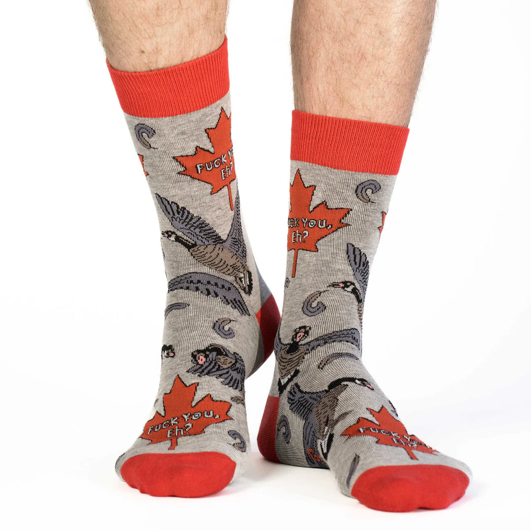 Chaussettes mi-mollet en coton « Mean Canada Goose » de Good Luck Sock (grande taille)