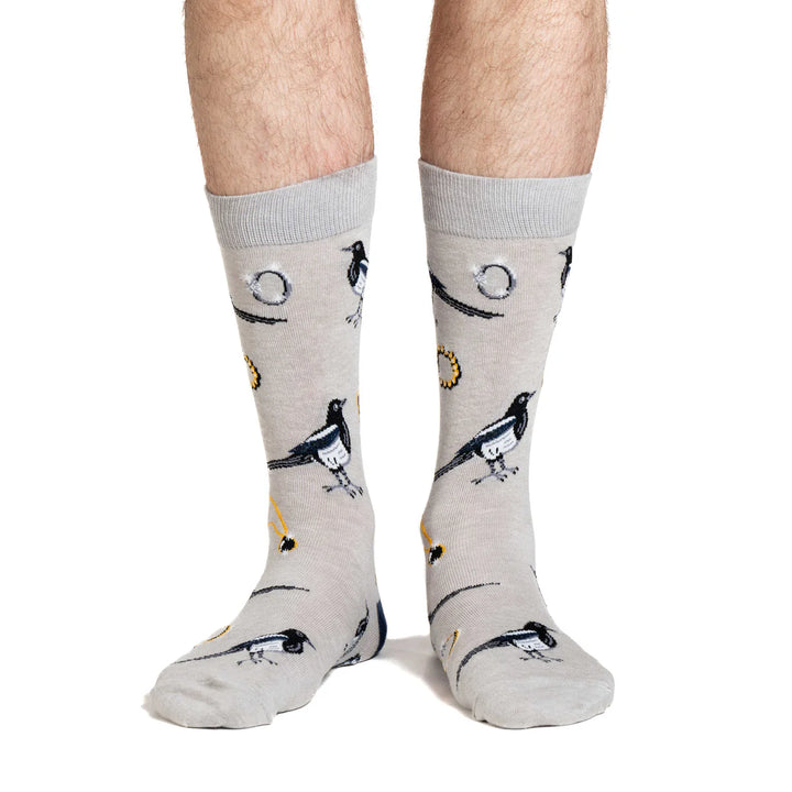 Chaussettes en coton « Coffee Cats » de Good Luck Sock - Medium