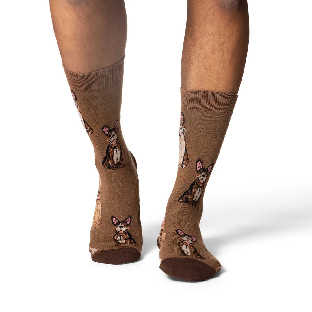 Chaussettes en coton « Bouledogue français » par Good Luck Sock