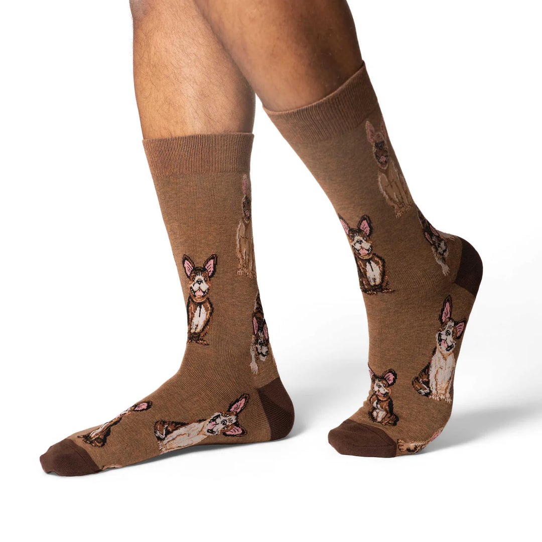 Chaussettes en coton « Bouledogue français » par Good Luck Sock