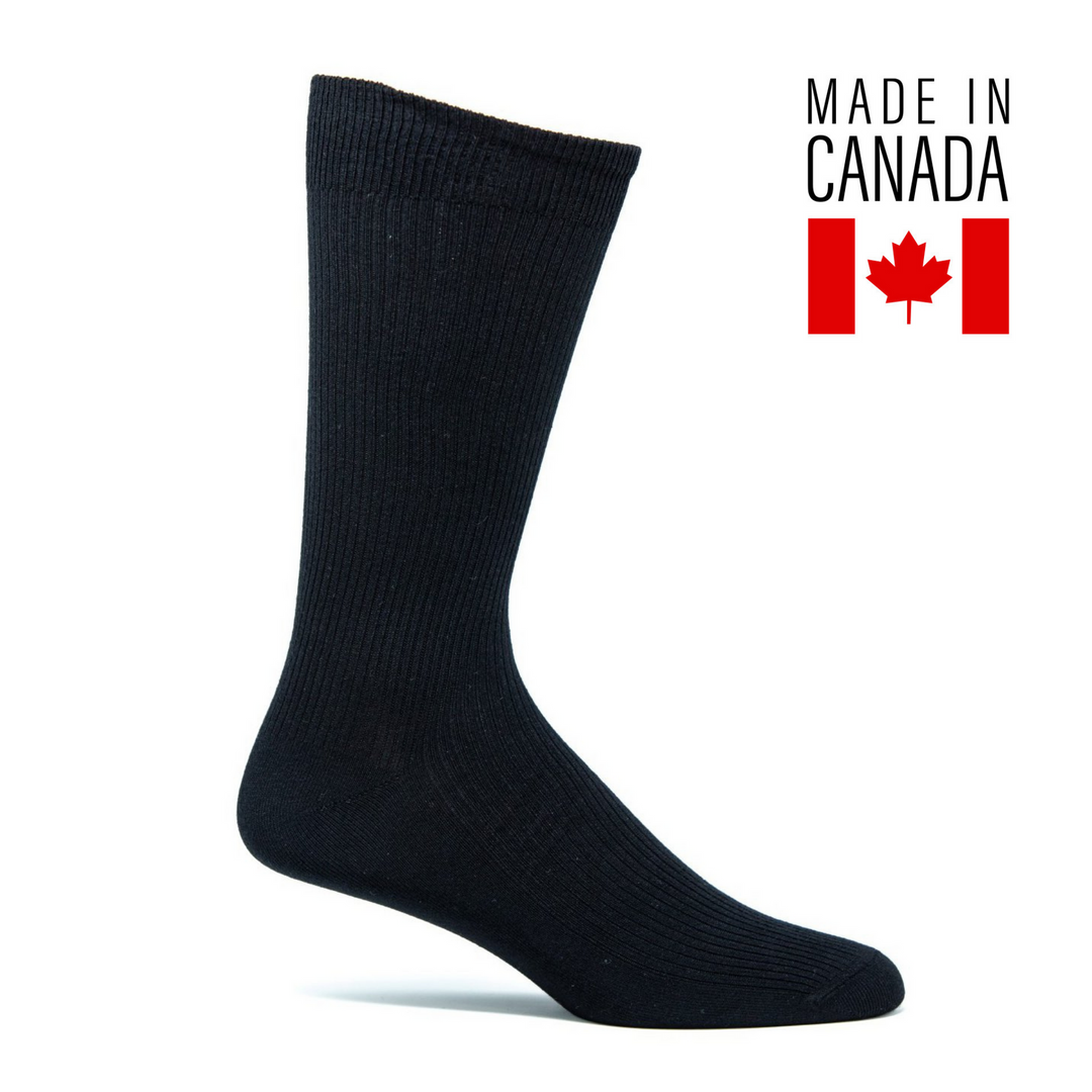 3 PAIR - J.B. Field's Men's Ribbed Bamboo Crew Dress Socks